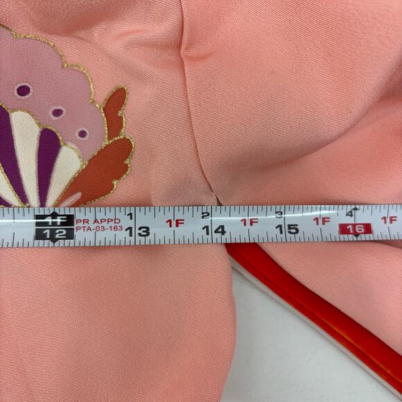 Japanese Kimono Womens XXS Pink Red Robe Costume Traditional Child Dress Up - Picture 5 of 16